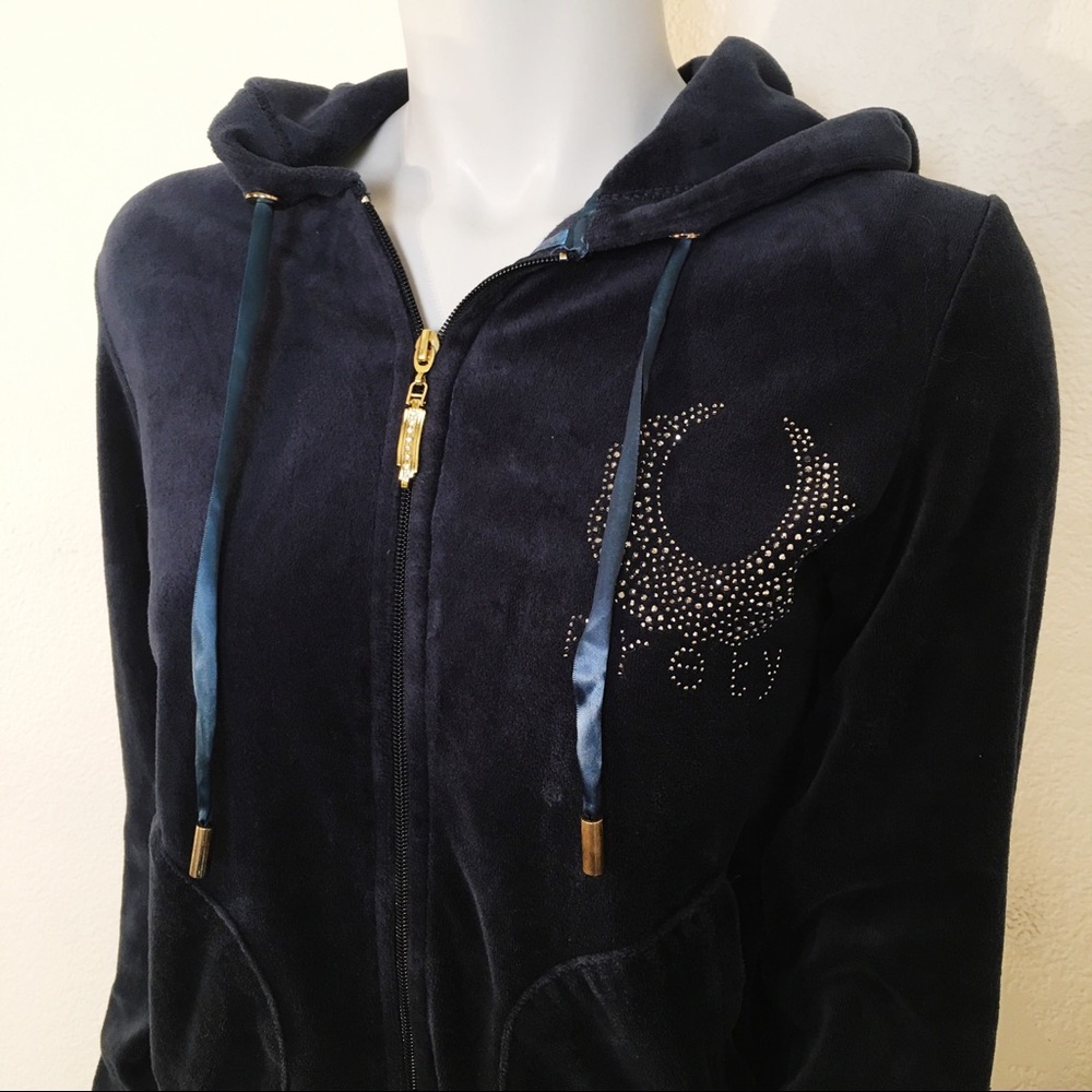 JUICY COUTURE | Blue Choose Pretty Velour Sweater